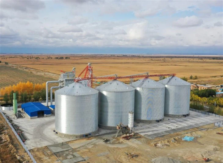 grain silo Flat Bottom Silo Corrugated steel silo